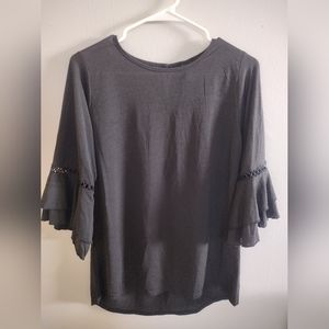 COPY - NWOT Black tunic top with bell sleeves size s/m